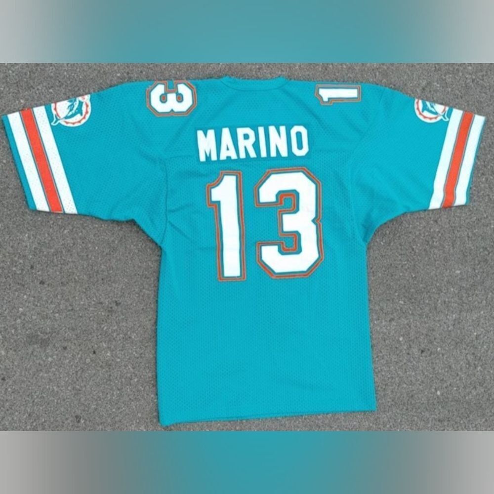 Vtg 90s NFL Miami Dolphins Dan Marino #13 Mesh Ravens Made in Canada Jersey L - Picture 2 of 10